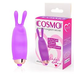 Лиловый вибромассажер с усиками Cosmo - 