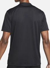 Поло теннисное Nike Men's Court Dri-Fit Blade Solid Polo - black/white