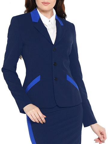 KR081-88 пиджак женский, синий