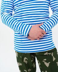 Купить тельняшку ВДВ с длинным рукавом - Магазин тельняшек.ру 8-800-700-93-18Тельняшка летняя ВДВ (голубая полоса) ТМ 