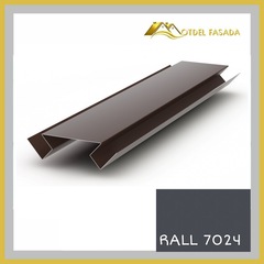 Угол внутренний (вид 1) сложный 75мм RALL 7024-Графитовый серый 2м