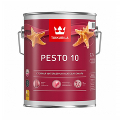 TIKKURILA PESTO 10 Стойкая универсальная матовая эмаль, база A, 2,7 л