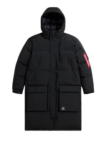Удлиненная парка Alpha Industries Long Puffer Parka Black (Черная)