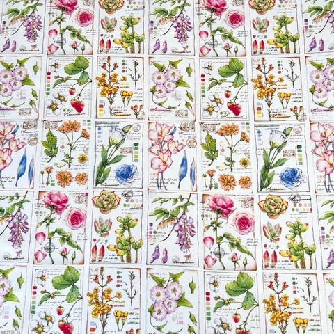 ПРЕДЗАКАЗ, БОТАНИЧЕСКИЙ АЛЬБОМ, КУПОН 40/110 см, 5 рядов 100% хлопок