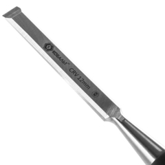 Стамеска плоская КОБАЛЬТ 12 х 140 мм, CR-V, двухкомпонентная рукоятка (1 шт.) блистер (245-534)