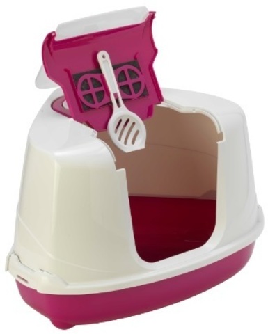 Moderna био-туалет угловой Flip Corner 55x45x38h см с совком, розовый