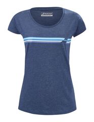 Женская теннисная футболка Babolat Exercise Stripes Tee W - estate blue heather