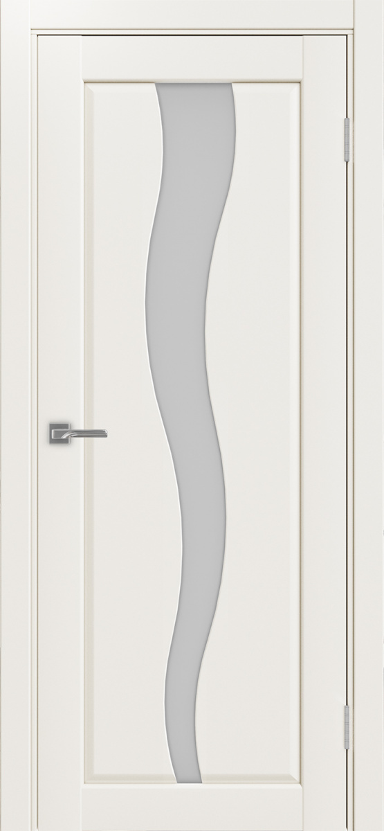 Дверь межкомнатная Оптима Порте Сицилия 730.121, цвет бежевый, экошпон, стекло мателюкс