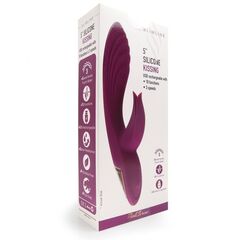 Сливовый вибратор-кролик 5’’ Silicone Kissing - 20,2 см. - 