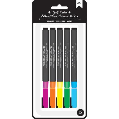 Набор меловых маркеров American Crafts Erasable Chalk Markers- Brights- 5шт.