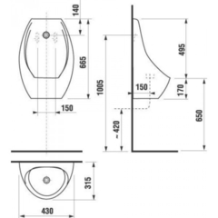 ПИССУАР JIKA DOMINO БЕЗ СЕНСОРА