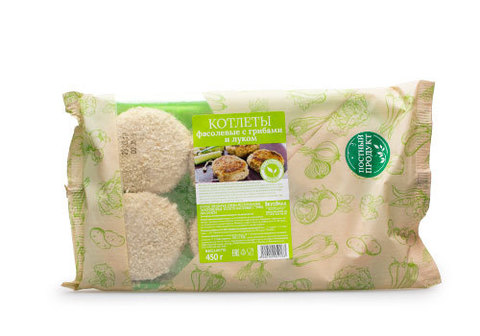 Котлеты фасолевые с грибами и луком ВкусВилл, 450г