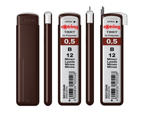 Грифель Rotring Tikky 0.5 mm B (12 шт.) (S0312640)