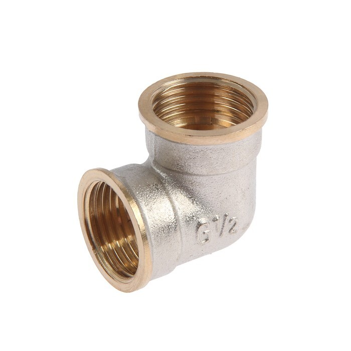 Угольник OTMO, 1/2, внутренняя резьба, никелированная латунь (арт ...