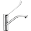 Delabie 2510L Механический смеситель для мойки, поворотный излив 150/230, гигиенич.рычаг