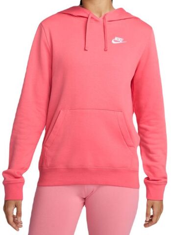 Женская теннисная куртка Nike Sportswear Club Fleece Pullover Hoodie - sea coral/white