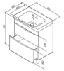 Am.Pm M80FSX0652WG Like. База под раковину. напольная. 65 см. 2 ящика. белый. глянцевая. шт