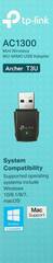 TP-Link ARCHER T3U Сетевой адаптер  USB 3.0; диапазоны Wi-Fi: 2.4ГГц / 5ГГц