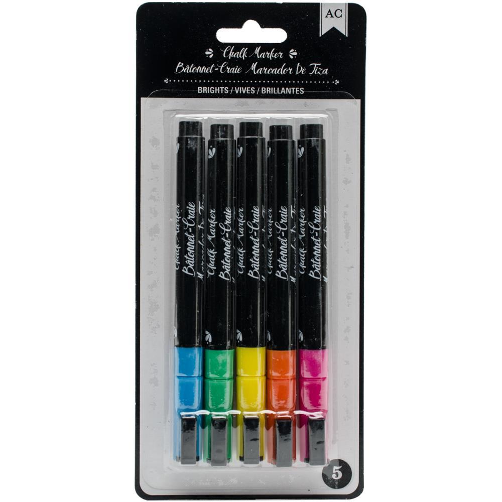 Набор меловых маркеров American Crafts Erasable Chalk Markers- Brights- 5шт.