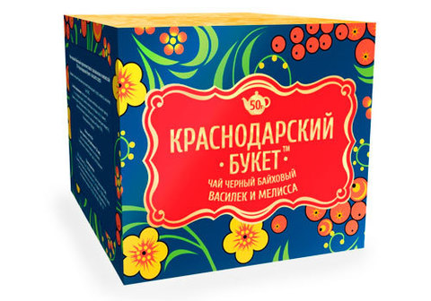 Чай черный  с васильком и мелиссой "Краснодарский букет", 50г