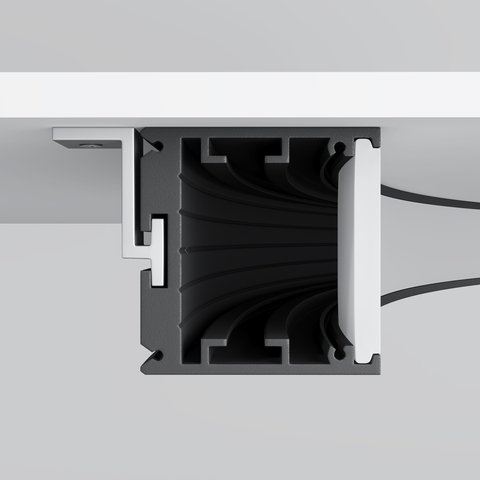 Радиусный профиль Maytoni 35x35 Ø1500мм внутренний 1/4 круга черный ALM-3535R-B-IN-90°-1.5M