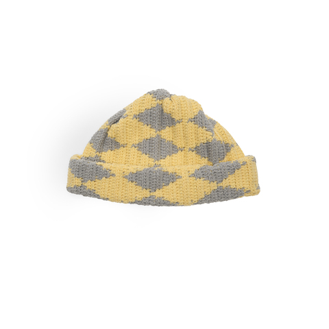 Шапка Jacob Cro Beanie Rhomb "Yellow Grey"