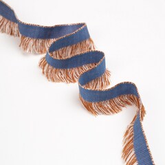 Тесьма/декоративная с бахромой/К8108 джинс