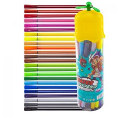 
          Фломастеры, 24 цв, Yalong, корпус шестигранный, "Вертушка" вентилируемый колпачок, тубус с декором на крышке