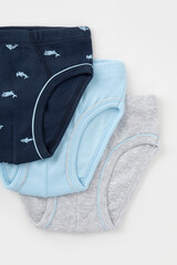 трусы/ уп  для мальчика  К 1928-3уп/серо-голуб.меланж,небесный,акулы