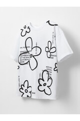 фуфайка  КБ 302923/белый(цветы)