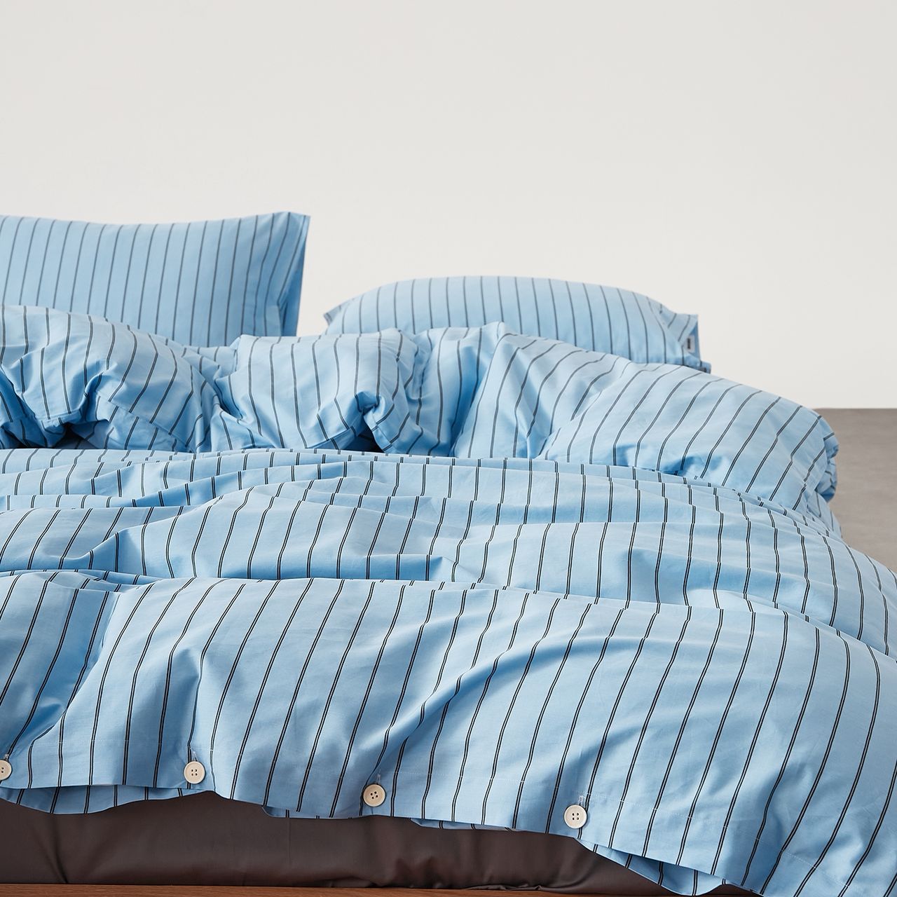 КПБ Египетский хлопок полоска Синий