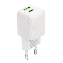 Сетевое зарядное устройство MINI USB-C/USB-A, 30Вт GaN, BY