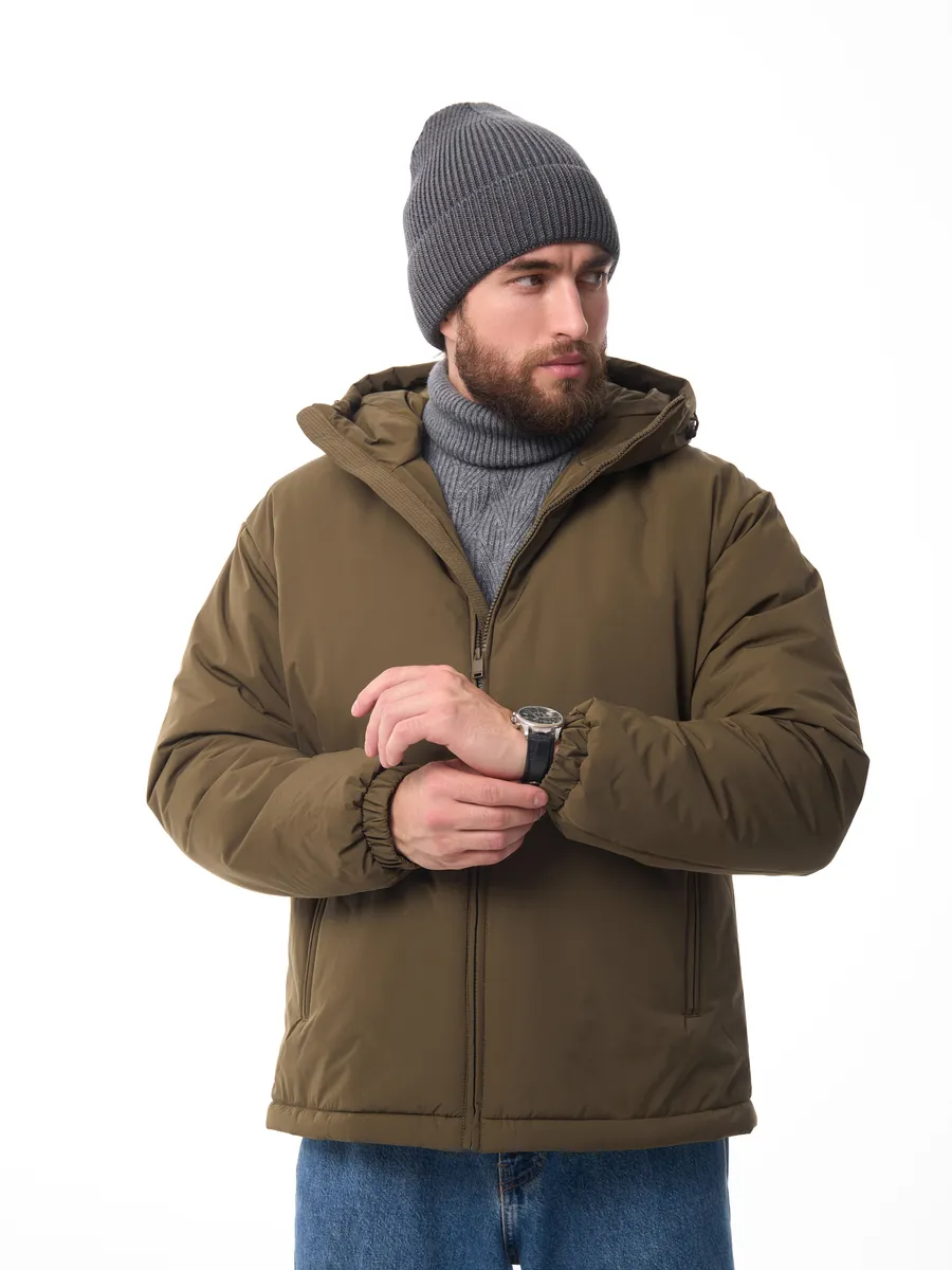 Шапка зимняя на флисе вязаная осень