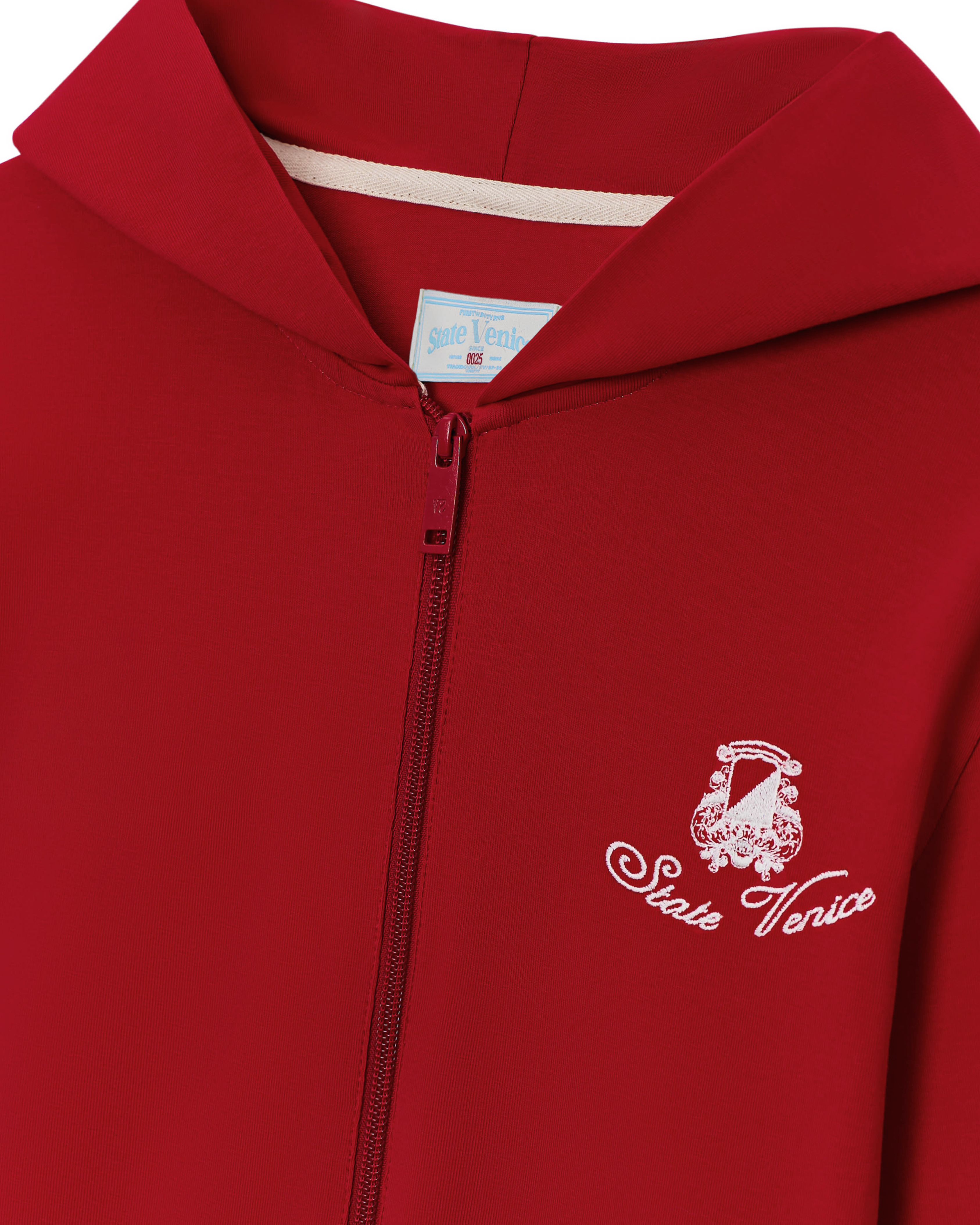 Приталенное худи на молнии из облегченного хлопка