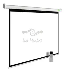 Экран Cactus 280x280см MotoExpert CS-PSME-280x280-WT 1:1 настенно-потолочный рулонный белый (моторизованный привод) — фото 2
