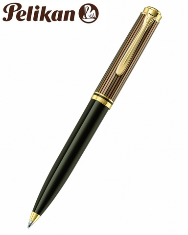 Ручка шариковая Pelikan Souverän® K800 SE 2019, Black & Brown GT (813990)