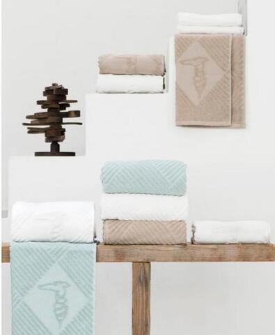 Полотенце 100х150 Trussardi Tatami Blu голубое