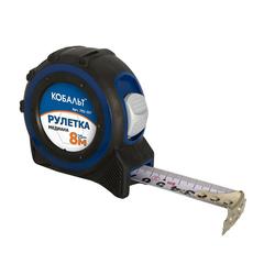 Рулетка КОБАЛЬТ Медиана 8м x 25мм двухкомпонентный корпус магн. крючок, матов. покрытие, толщ. 0,11 мм) (Арт. 791-257)