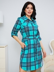 4010 Халат-рубашка на пуговицах