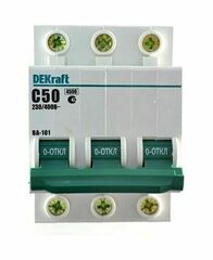 11083 Авт.выкл. 3п 50А ВА101 DEKraft