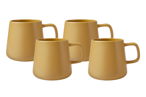 Набор кружек 4шт 375мл Maxwell&Williams Blend Sala горчичный