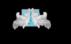 Силиконовый молд № 1215 Угловые растительные элементы