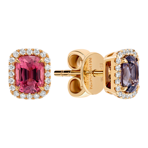 Серьги Пусеты со Шпинелью и Бриллиантами, E0015-4/2