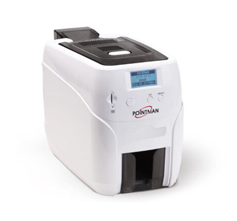 Принтер двухсторонний Pointman N25, подающий лоток на 100 карт, принимающий на 50 карт 1USB & Ethernet, энкодер магнитной полосы ISO 7811, 3 дорожки