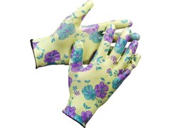 GRINDA L-XL, садовые перчатки с прозрачным нитриловым покрытием, зелёные, 13 класс (11295-XL)