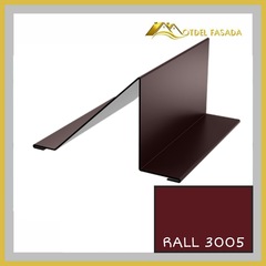 Планка снегозадержателя 20*95*90*30мм 0.45мм RALL 3005- Красное вино 2м