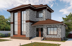 АМК фасад кирпич микс 200