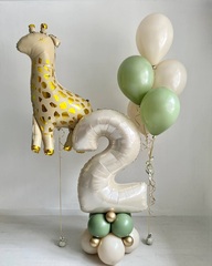 Воздушные шары Жираф, Цифра 2 №3079
