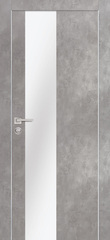 Дверь PX-6 AL кромка с 2-х ст. / Цвет Серый бетон / белоснежный лакобель / Двери PROFILO PORTE