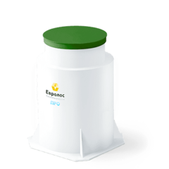 Станция биологической очистки Евролос Про 6 PR 2 300 л. вертикальная / 1300 л. в сутки / 6 чел. / принудительный сброс / компрессорная аэрация (140x140x200см;152кг;черный) - арт.556060